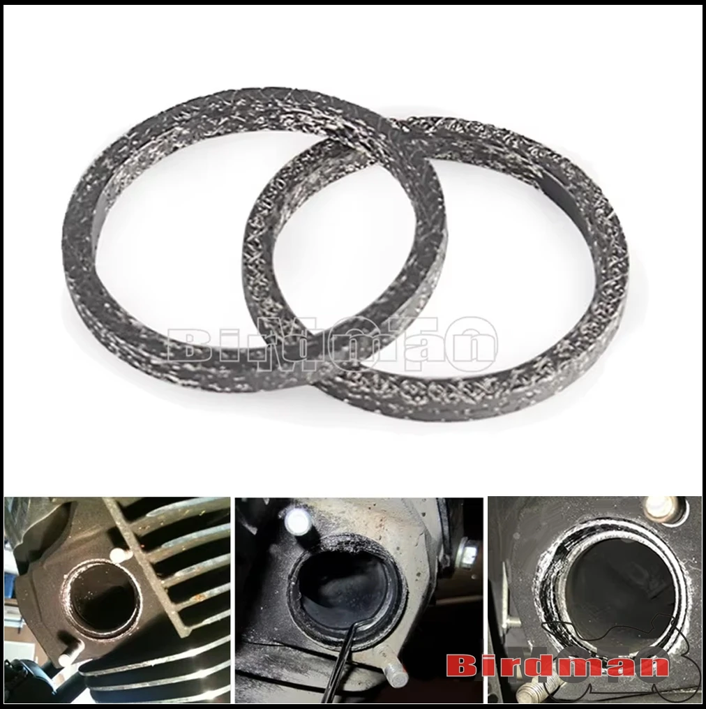 

2Pcs Set Muffler Exhaust Gasket Ring For Harley Evolution Touring Twin Cam Sportster 883 1200 Custom 1984-Up 2021 OEM 17048-98