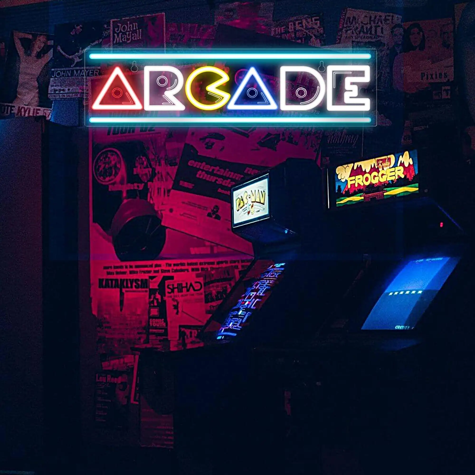Arcade Neon Sign 3D Engraved Signs for Arcade Room Decor Retro Neon Sign for Bedroom Gaming Wall decor Best Arcade Gifts