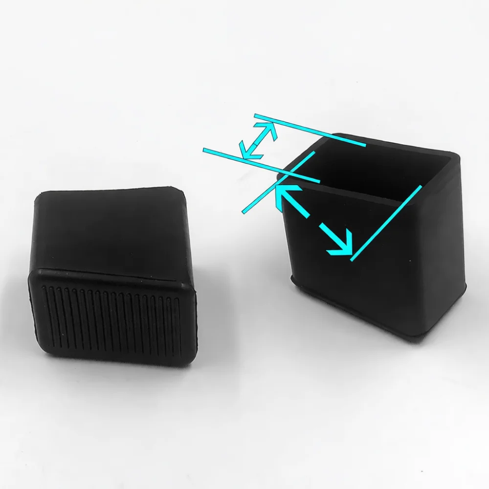 Replacement Ladder Foot Caps Wear Resistant Anti Slip Rubber Pads For Aluminum Engineering Telescopic Step Ladder Accessory