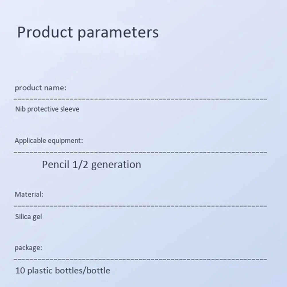 실리콘 교체 팁 케이스 보호 커버, 애플 펜슬 1st 2nd 터치스크린 스타일러스 펜 케이스, 흰색, 10 개