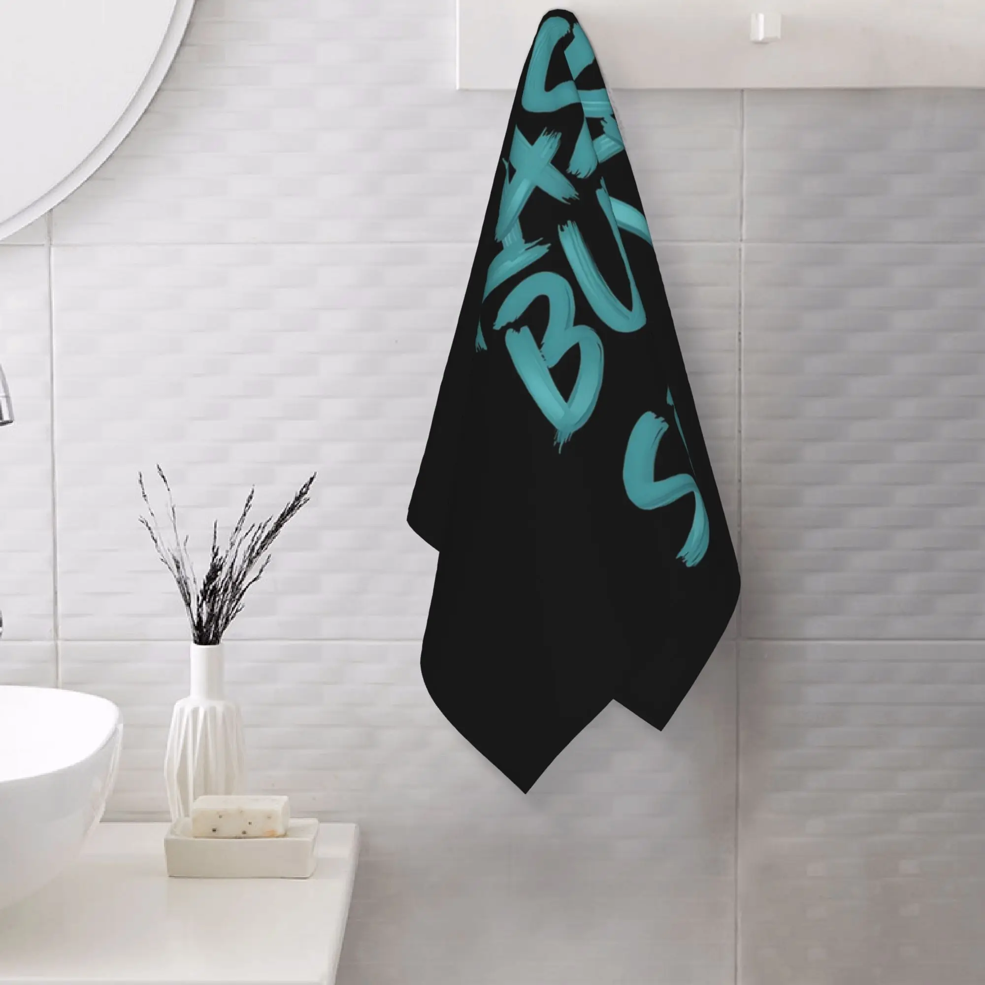Custom Kaspa Blockchain Innovative and Secure Soft Face Towel Quick Dry Pool Bath Cotton Towels Breathable