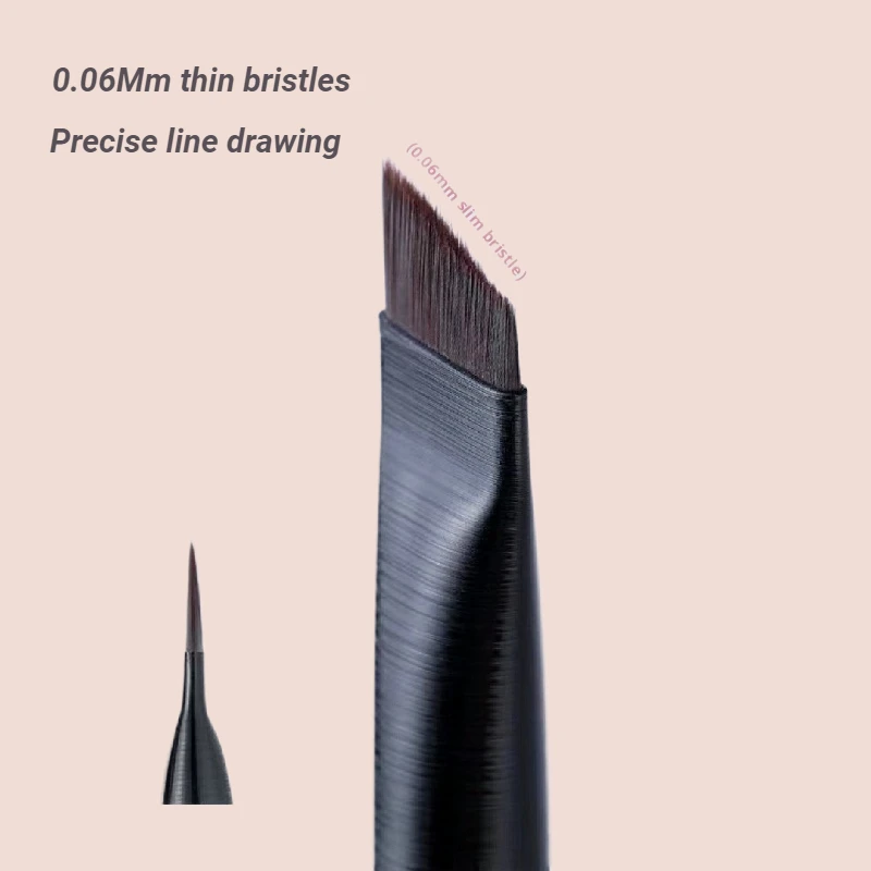 Pincel delineador de ojos, herramienta de belleza, ángulo fino