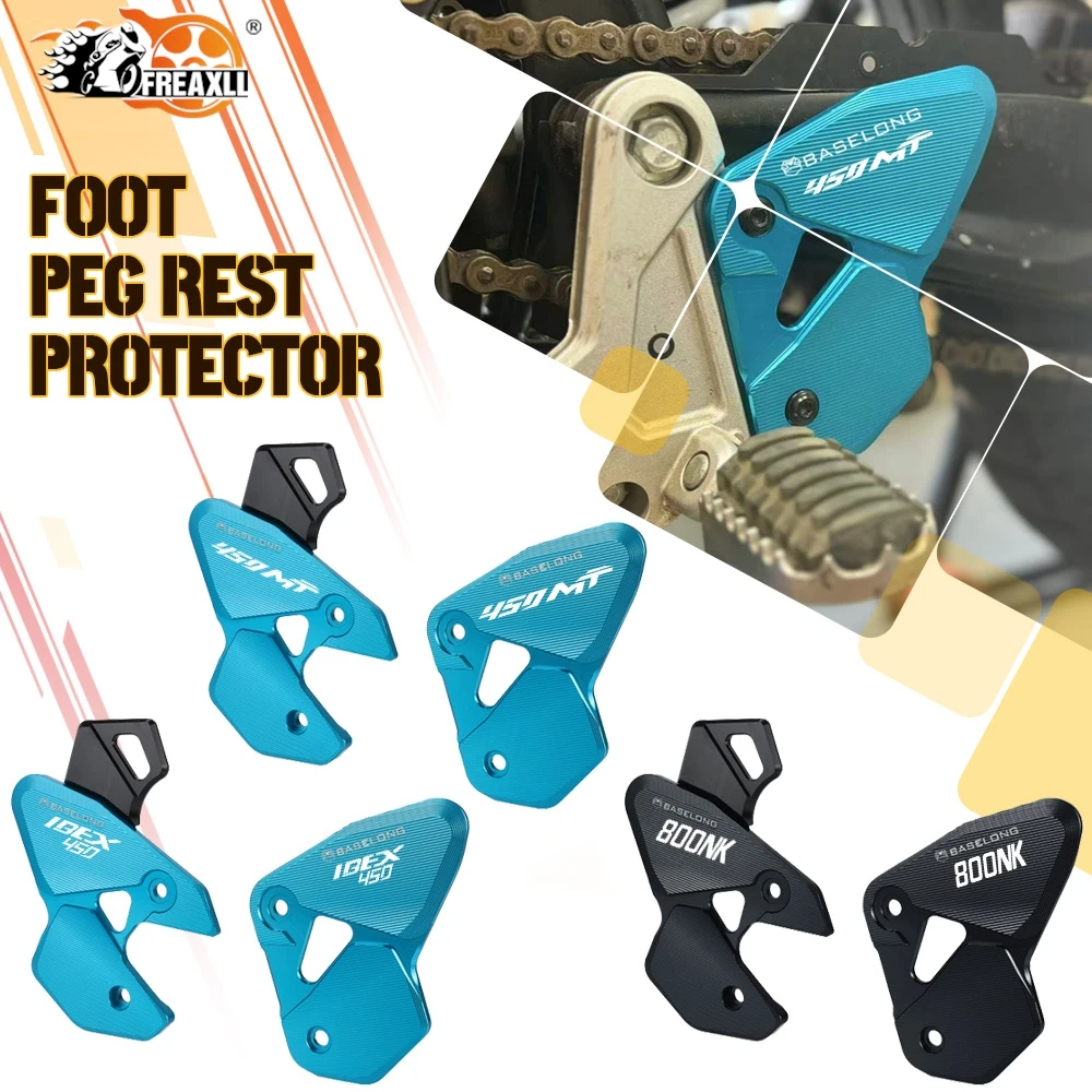 For CFMOTO CF MOTO 450 MT 450MT 450 Ibex 450 800NK 2023-2026 FootPeg Footrest Heel Plates Foot Rest Pegs Pedal Guard 2025 2024