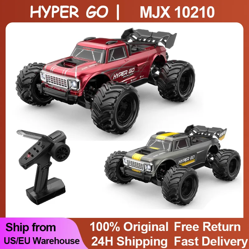 MJX New 10210 1/10 Full Scale Brushless 4WD High Speed Professional Racing Car Model HYPER GO Electric RC Remote Control Car