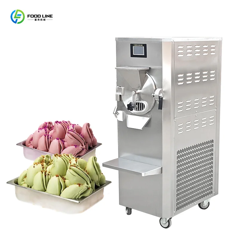 Customized Italian Hard Serving Ice Cream Machine with Large Cooling Tank Commercial Use