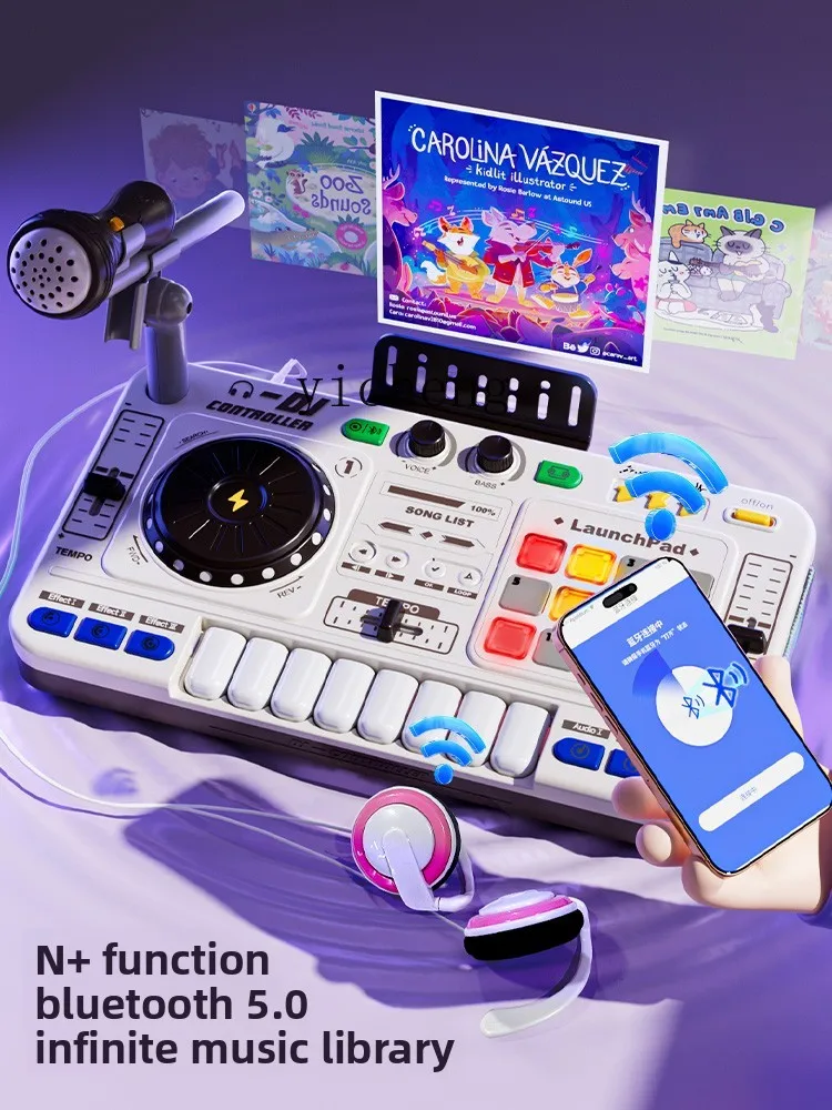 ZZ DJ Machine Kinderspeelgoed Kleine piano Baby Elektronisch toetsenbord Ritme Muziekinstrument Verjaardagscadeau voor jongens en meisjes