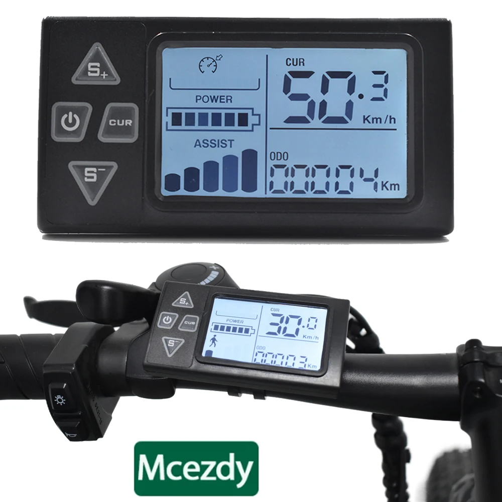 S861 Mountain UART2 Bicycle Odometer Roadbike Electric Bicycle Waterproof Assembly Parts Waterproof 24V/36V/48V Bicycle Speedome