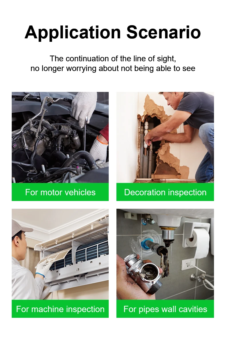 2K HD Industrial Endoscope Single Dual WiFi Borescope Inspection Camera IP67 Waterproof Pipeline Borescope For iPhone Android