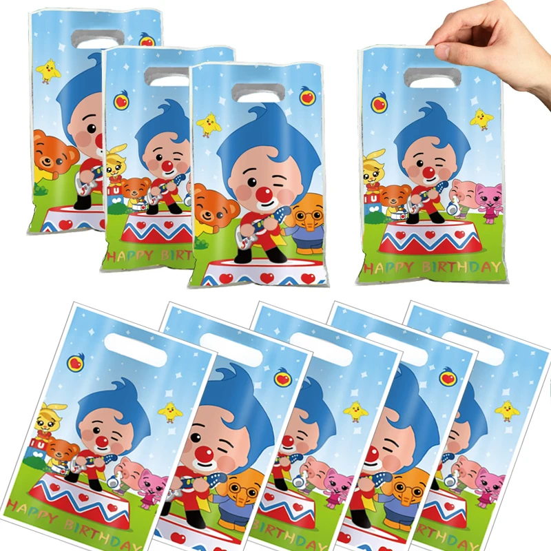 New Circus Clowns Theme Birthday Party Girls Favorite Candy Portable Gift Bags Disposable Plastic Surprise Bags Gift Loot Bag