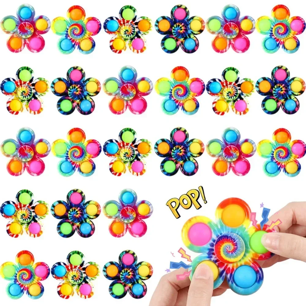 3/5Pcs Colorful Bubble Fingertip Finger Spinner Kids Birthday Party Wedding Guest Gift Souvenir Back To School Kindergarten Gift