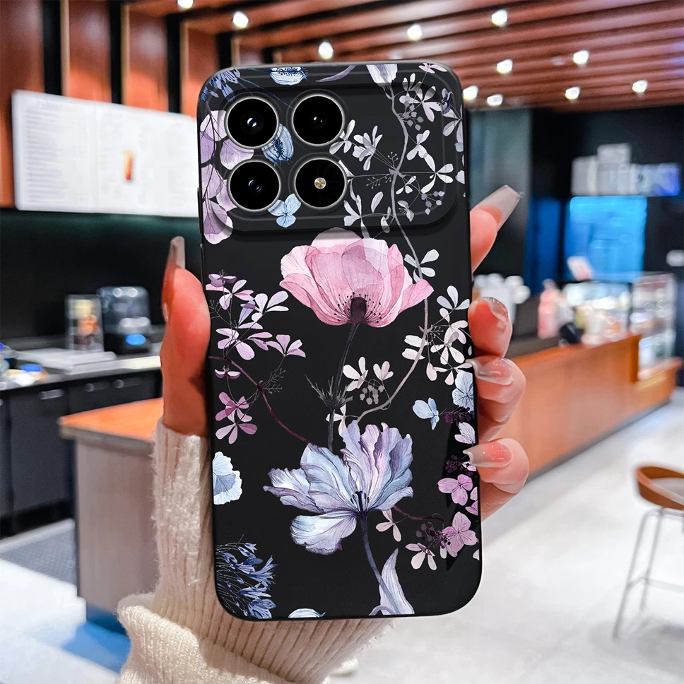 ل Xiaomi Poco F8 Pro / F8 الترا جراب هاتف موضة الزهور لينة السائل سيليكون عالية الجودة قذيفة ل Poco F 8 الترا الوفير