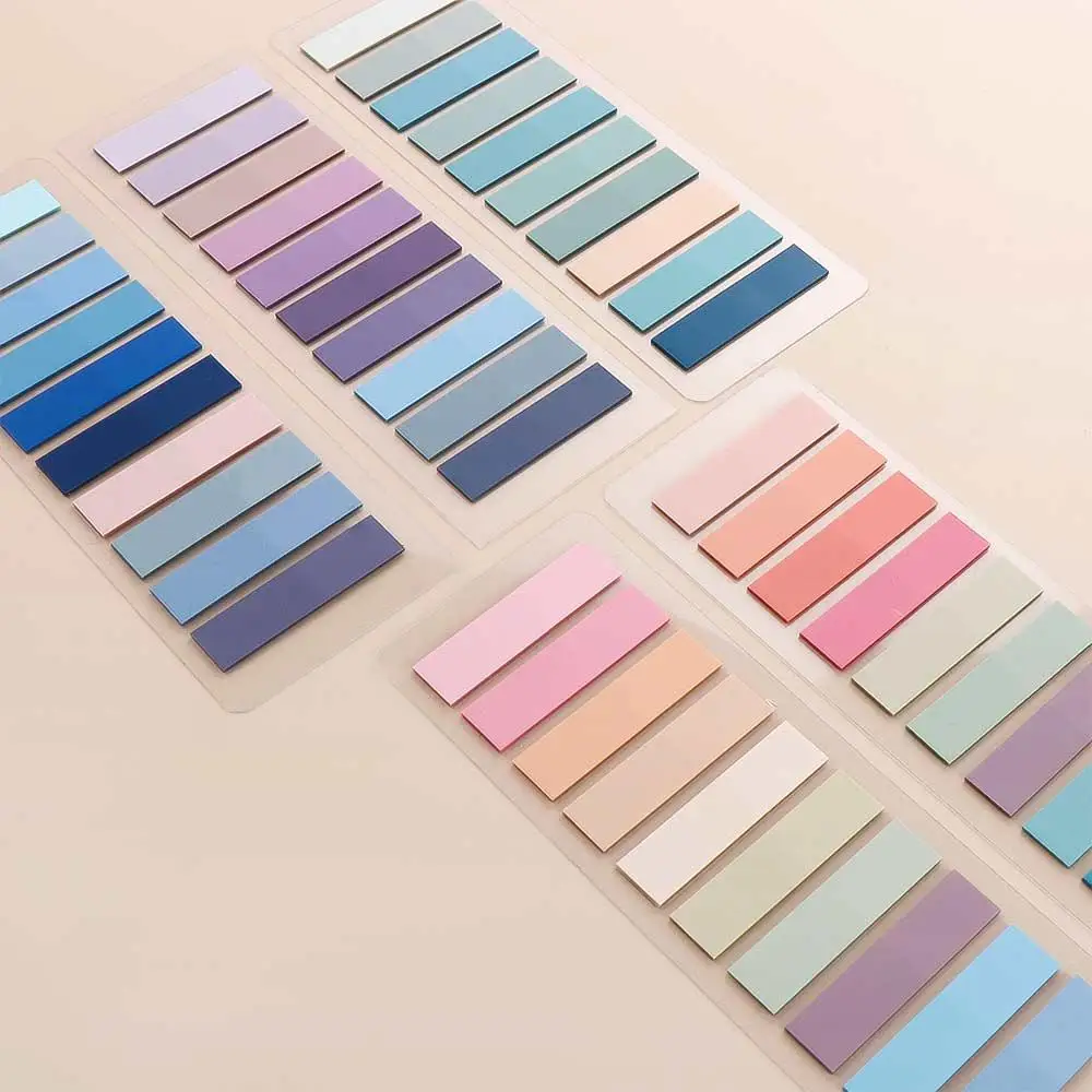Morandi Transparent Loose-leaf Bookmark Self Adhesive Index Tabs Flags Tabs Stickers Index Memo Pad Page Markers Paper