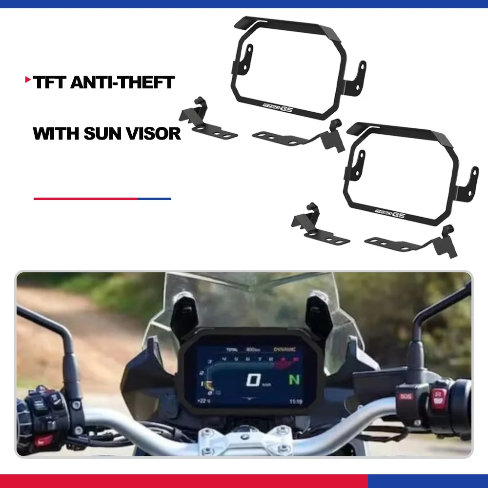 TFT Theft Protection For BMW F850GS F750GS F 750 850 GS 2018-2023 GS 850 Meter Frame Cover Screen Anti Theft Guard Brace Device