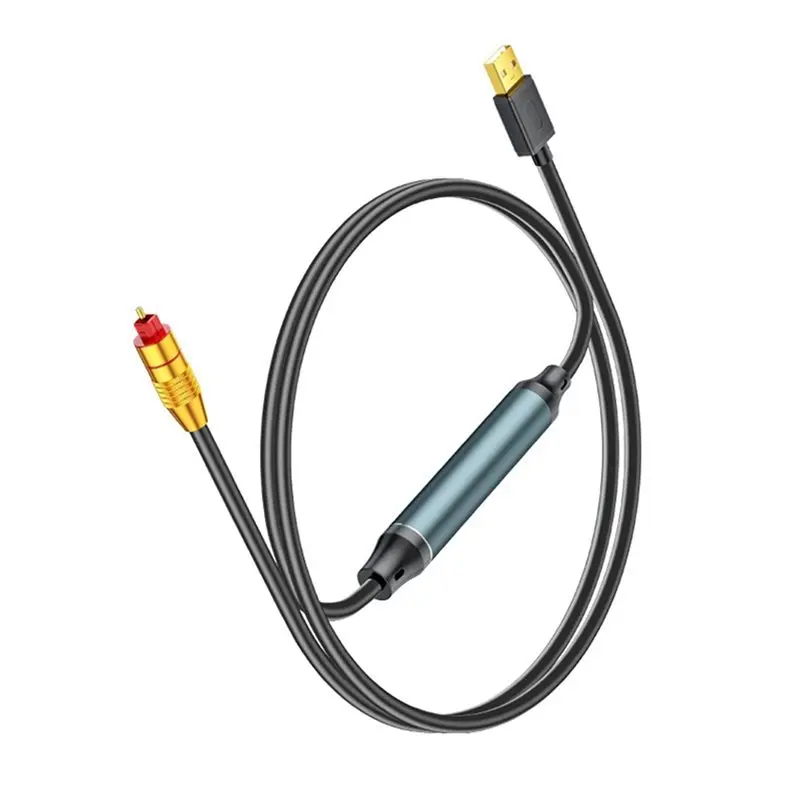 A31T 2X USB to Optical SPDIF Audio Adapter Converter, Digital to Analog Sound Cable for TV Computer Gaming Console