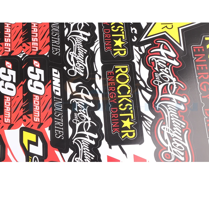 Stiker aksesori motor, helm kendaraan Off-Road truk mobil cocok untuk baterai sepeda motor