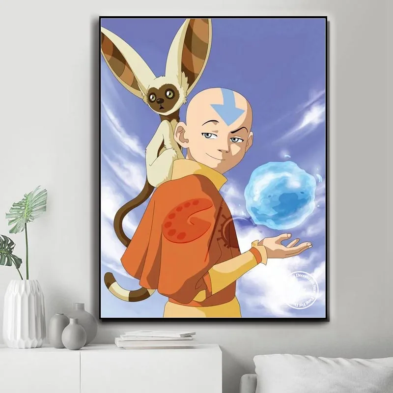 الصورة الرمزية آخر Airbender الماس اللوحة الأمريكية أنيمي النمط الصيني عبر عدة خياطة التطريز صور فسيفساء ديكور المنزل
