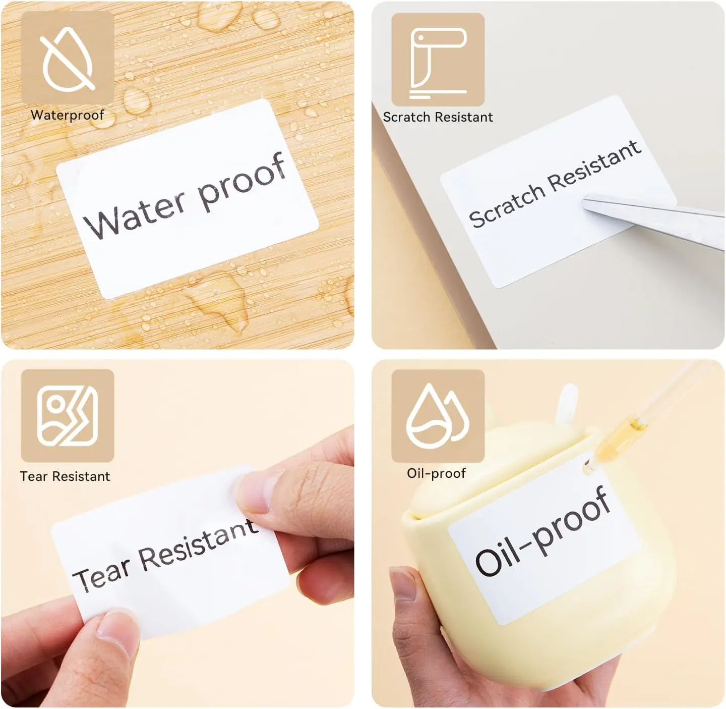 10 Rollen NIIMBOT B1 B21 Weißes Etikettenpapier für B3S Thermodrucker, Kleidungs-Preisschild, Waren-Barcode, wasserdicht, selbstklebend – Detail 4