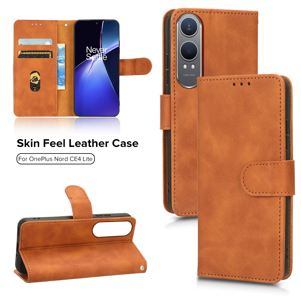 For Oneplus Nord CE4 Lite 5G Luxury Leather Flip Card Slot Case Protector Case For 1+ Nord CE4 Lite NordCE4Lite Shell Funda Capa