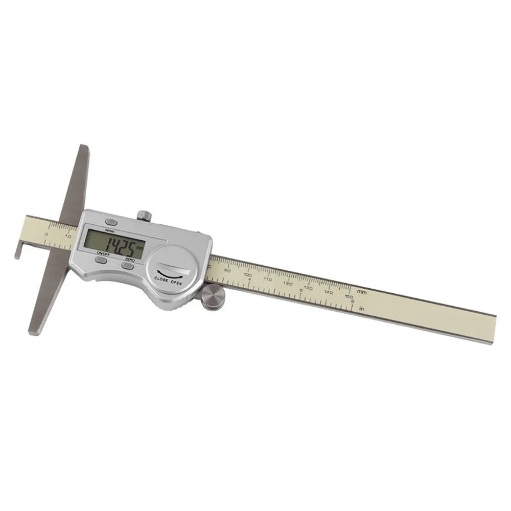 Double‑Hook Digital Depth Gauge Waterproof Stainless Steel Electronic Vernier Caliper