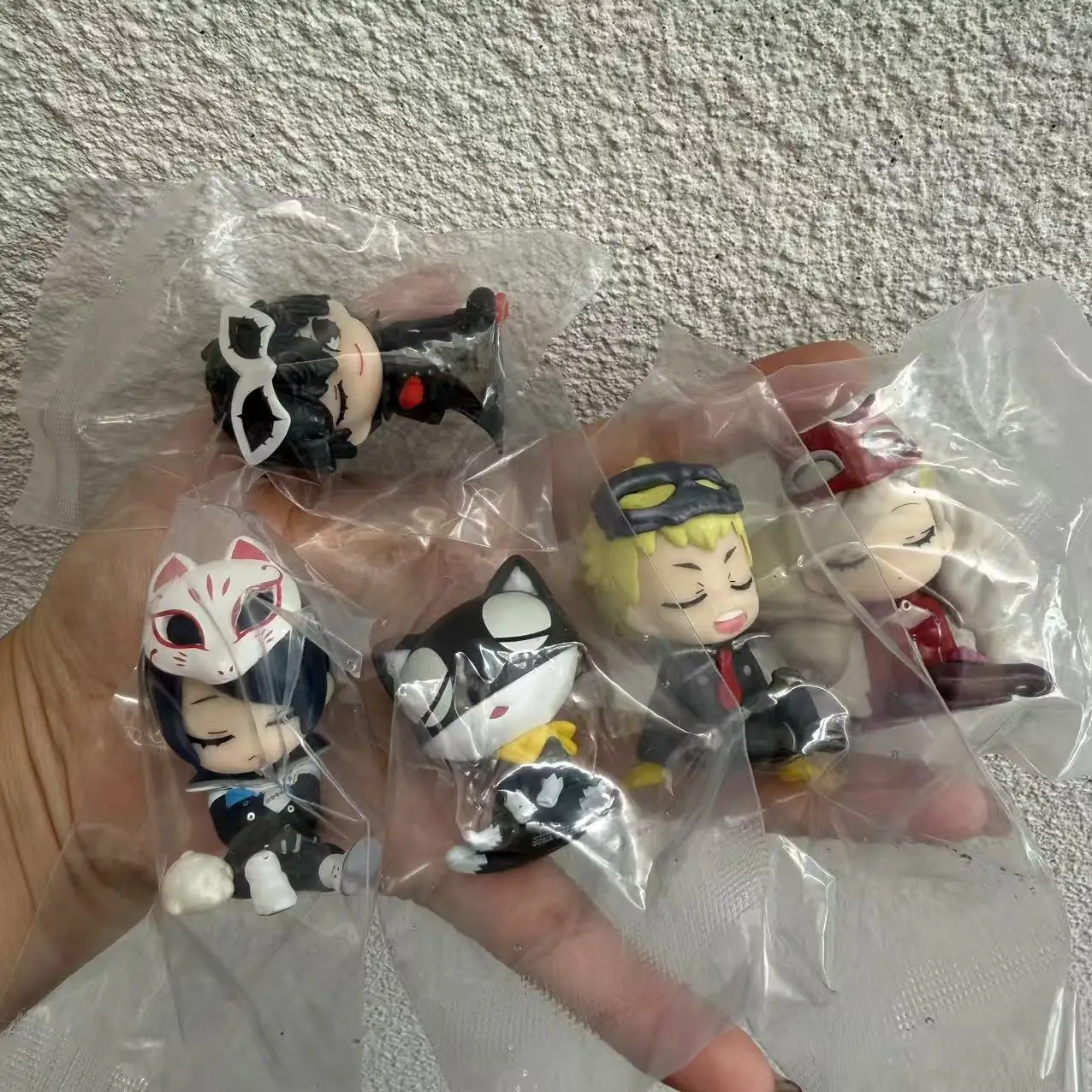 5 In 1 Persona 5 Shoulder To Shoulder Mini Figure Set Q Version P5 Game Character Model Desktop Display Collectible Toy Gift