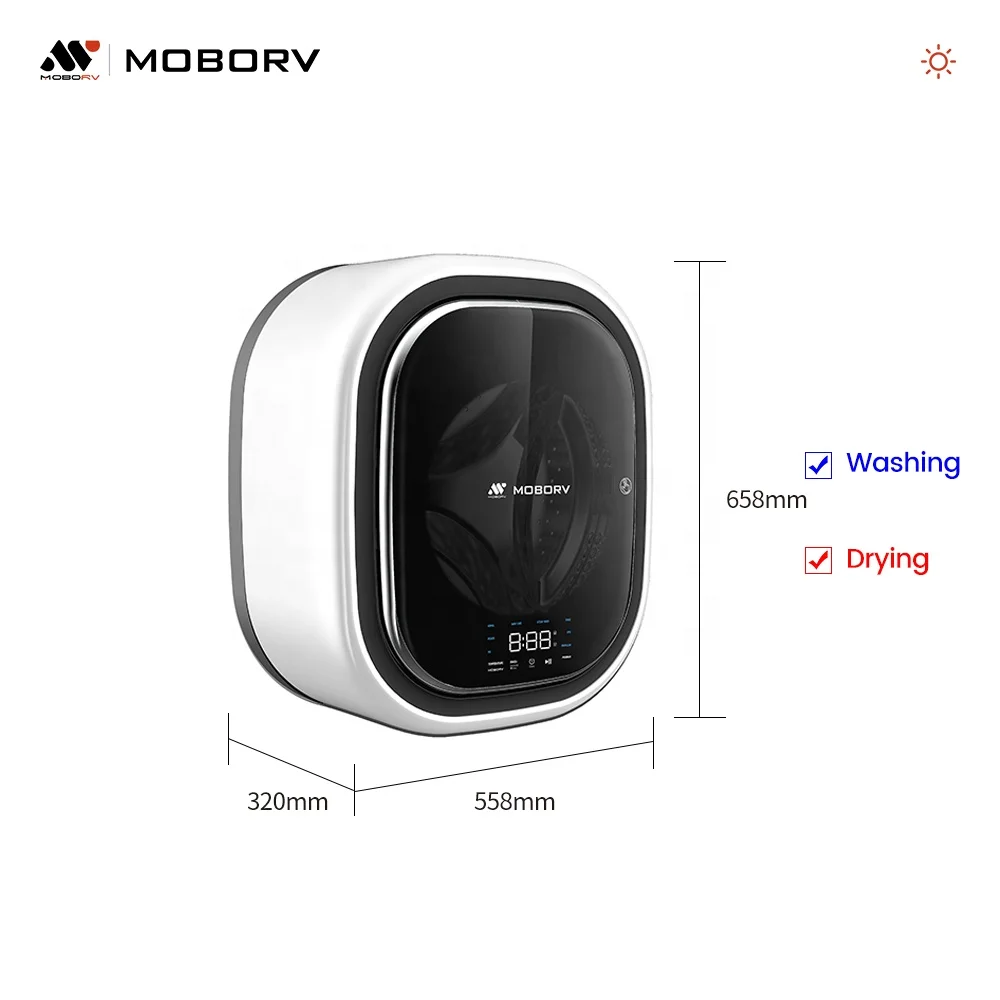 MOBORV MOTORHOME RV APPLIANCE ACCESSORY Automatic Mini Wall-Mounted Front Load Washing Machine Dryer Combo CCC Certified