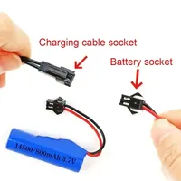 3.7V 14500 Rechargeable Battery for Remote Control Toys Helicopter Car Train Motorcycle Toy Car Batteries With SM plug 800mah