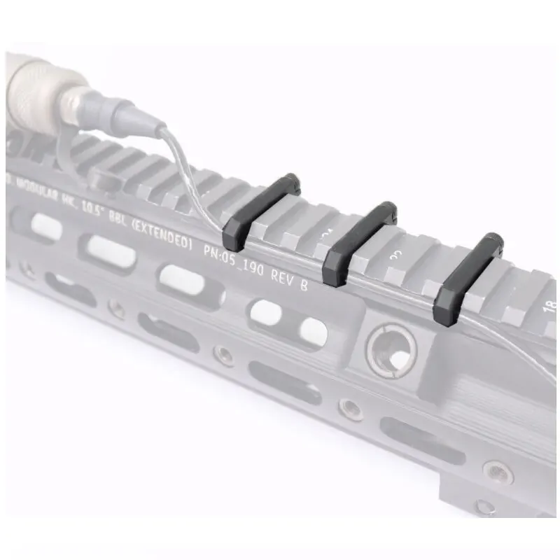 3 قطعة/المجموعة التكتيكية مفتاح ضغط الضوء Picatinny السكك الحديدية سلك دليل لمصباح يدوي وليزر الذيل التبديل كابل إدارة #6