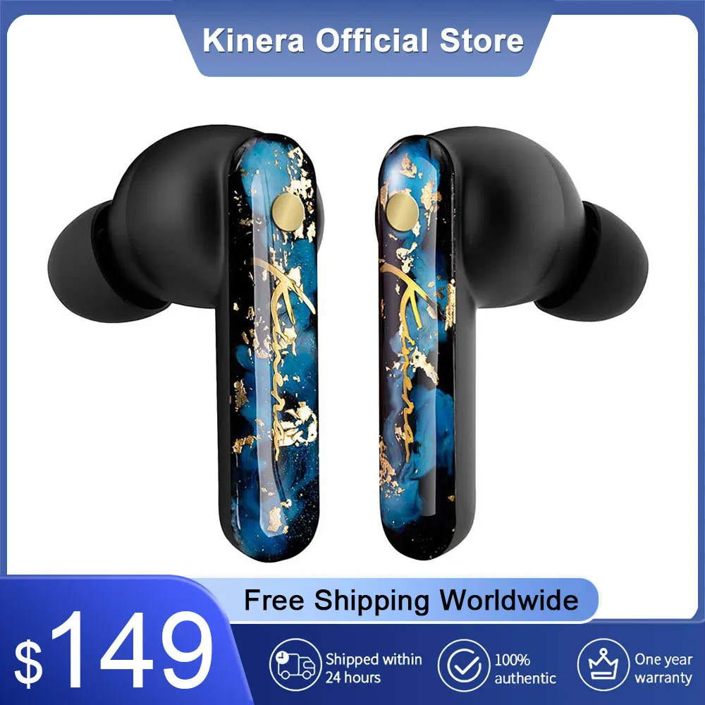 

Kinera YH802 TWS Wireless Bluetooth Headphone Reduction Hybrid ANC-35db In-Ear Earphone True Wireless Noise Sport Music Earbuds