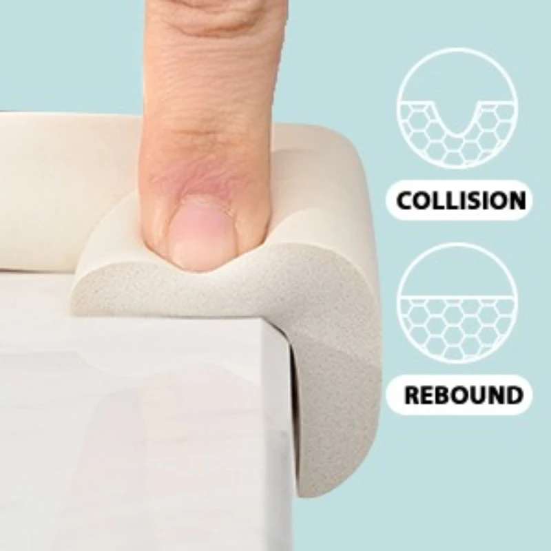 

12Pack Edge and Corner Guards,Soft Safety Pre-Taped Rubber Foam Furniture Bumpers for Fireplace,Table,Stair,Cabinet