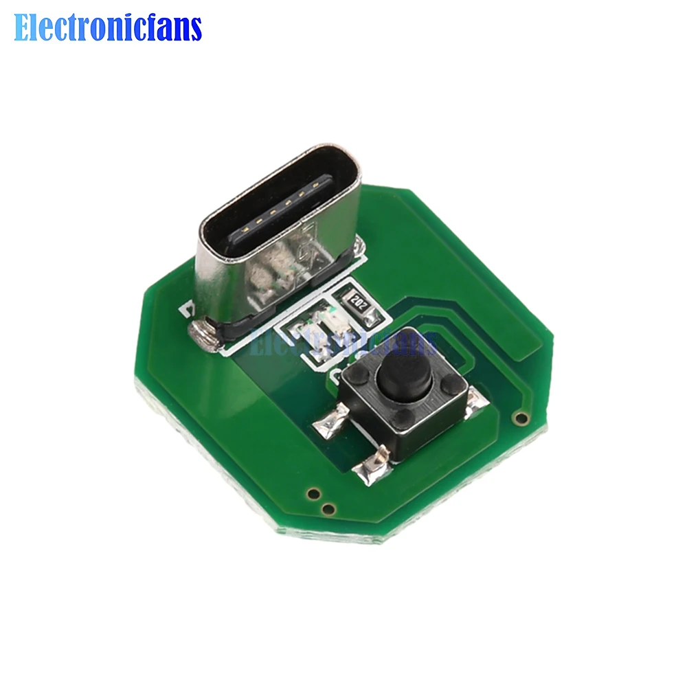 Flashlight Driver Board DIY Accessories Type-c Charging Port Charging and Discharging Integrated Module for 18650/21700 Battery