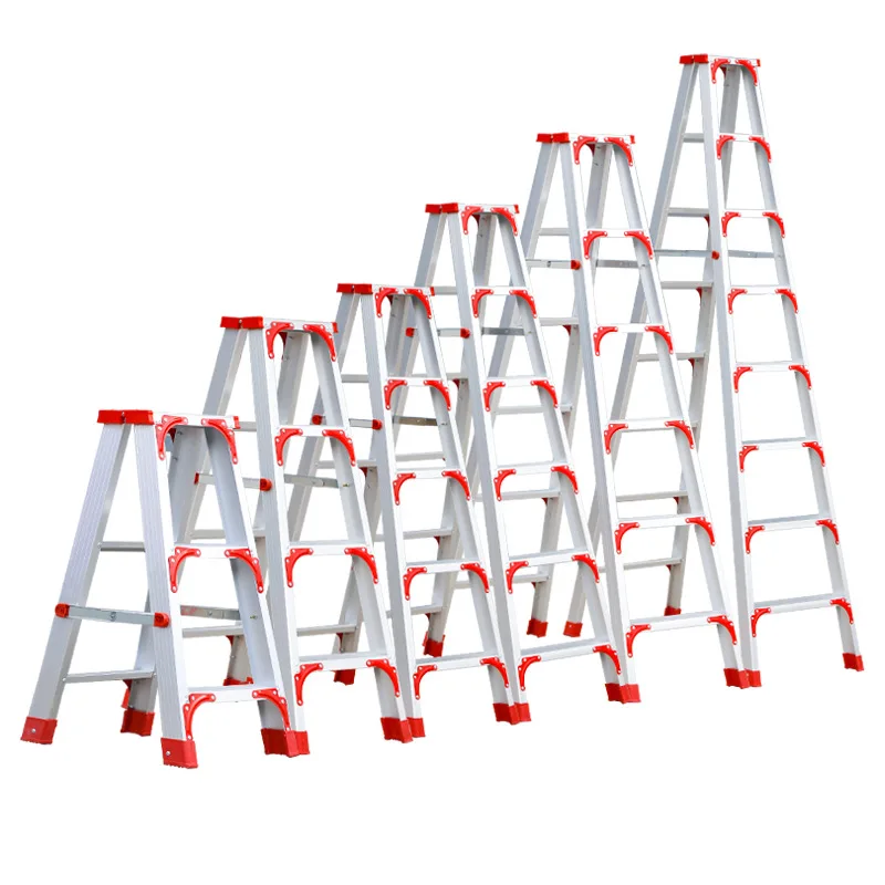 Ladder Household Folding Thickening Aluminium Alloy Herringbone Ladder Engineering Ladder Multifunctional Retractable Staircase