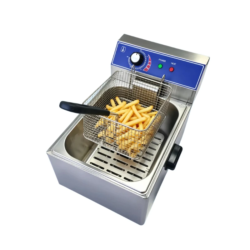 Commercial  Electric Stainless Steel 6L Deep Fryer French Fries Fried Chicken Suitable for Restaurant Snack Equipment