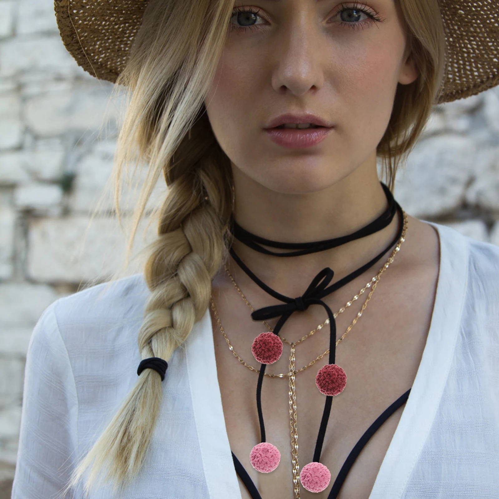 

32Pcs Beautifully Crafted Wooden Crochet Beads Yarn Ball Beads For DIY Jewelry Making Essentials