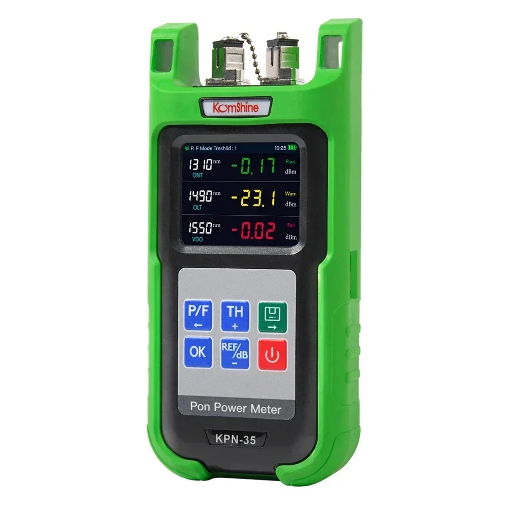 KOMSHINE PON 네트워크 테스트용 KPN-35 PON 광 파워 계량기, 0.1 dB 해상도, 1490nm, 1550nm, 1310nm