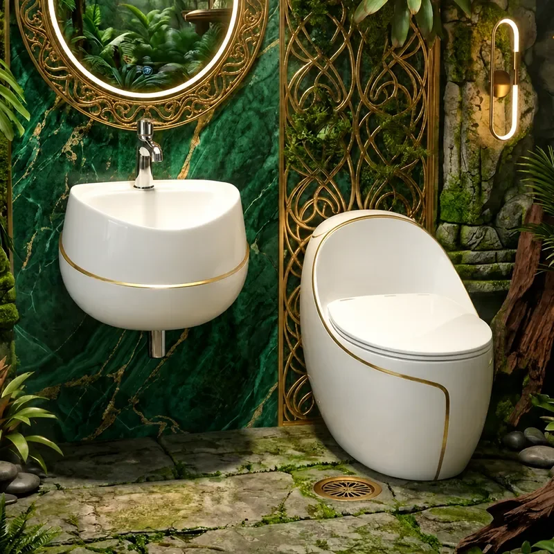 Wholesale New Household Colored Egg Toilet Light Luxury Gray Ceramic Small Apartment Siphon Toilet Chaozhou Guangdong