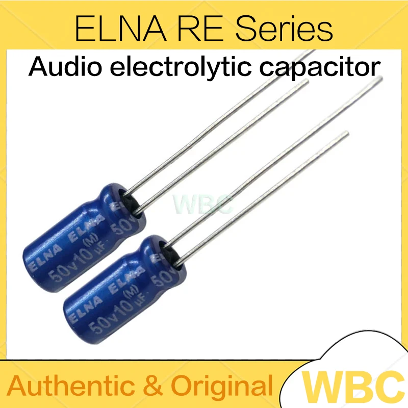 10Pcs/Lot ELNA RE3 10V 16V 25V 35V 50V 63V 100V 10UF 22UF 47UF 100UF 220UF 470UF 2200UF Blue Robe Audio Electrolytic Capacitors