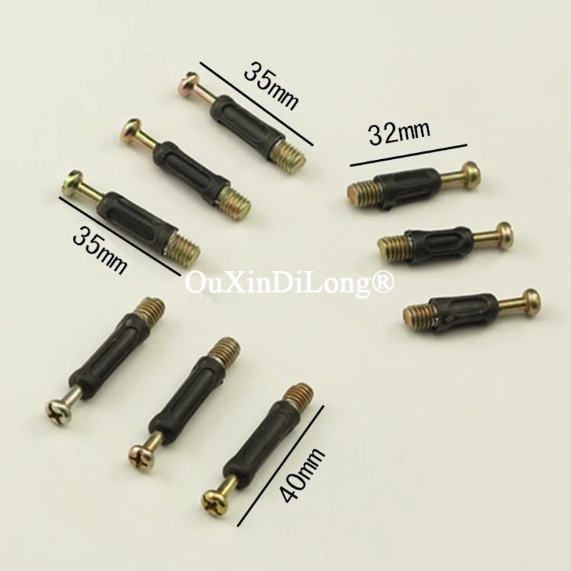 

100Set 3 in 1 Furniture Connecting Fittings Cupboard Wardrobe Cabinet Cam Fittings Eccentric Wheel+Connect Rod+Pre-Inserted Nuts