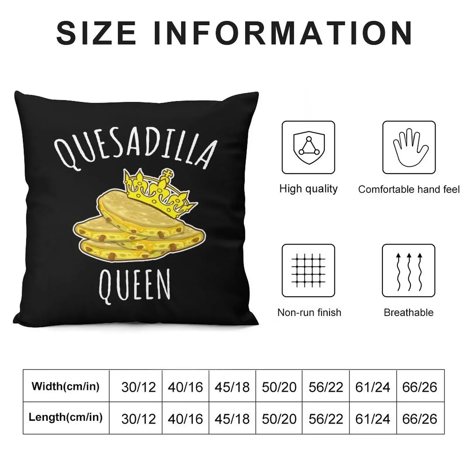 Quesadilla Queen - Funny food gift Throw Pillow Ornamental Pillow Cushion Cover Set pillow