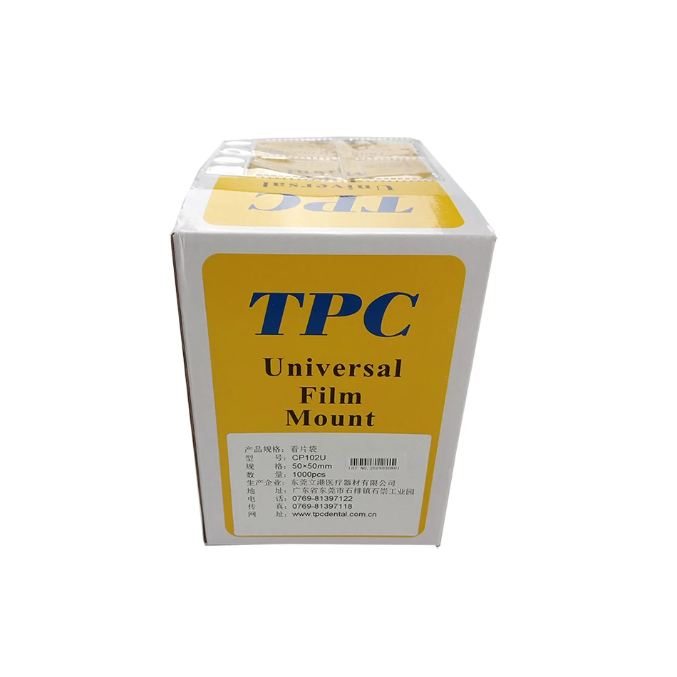 Universal Film Mount TPC Imaging 1000 Windows Per Box with ID Dental