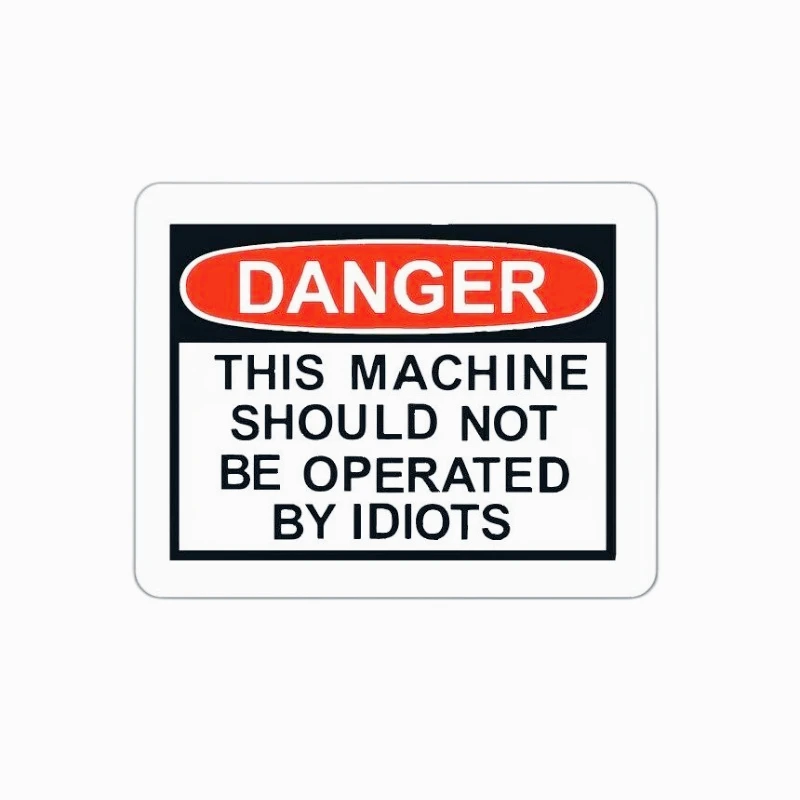 

Car decoration stickers FOR Danger Sticker No Idiots 20CM PVCKK