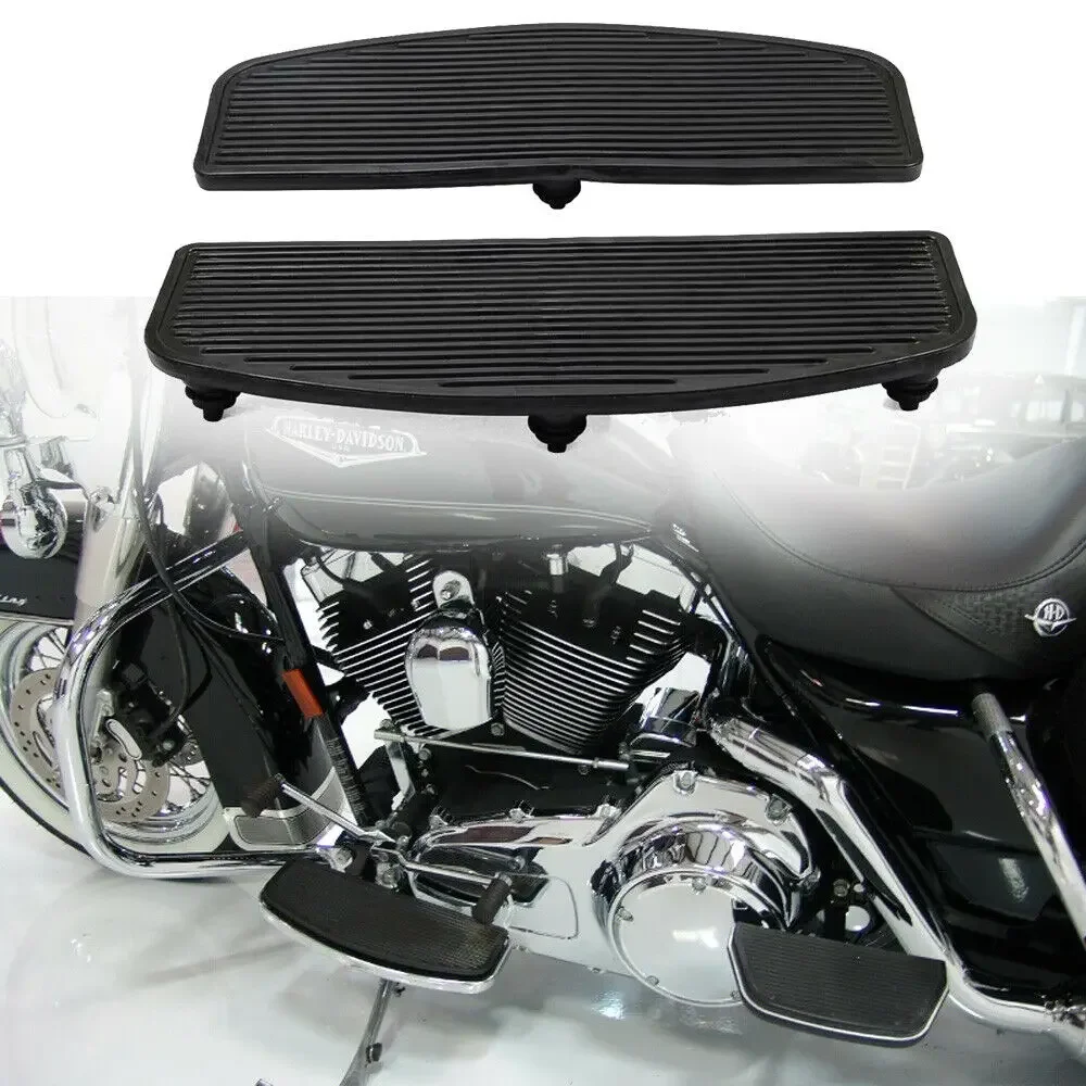 Motorcycle Hard Rubber Insert Footboards Foot Peg Rest Pedal For Harley Touring Electra Road Street Glide Road King Softail Dyna