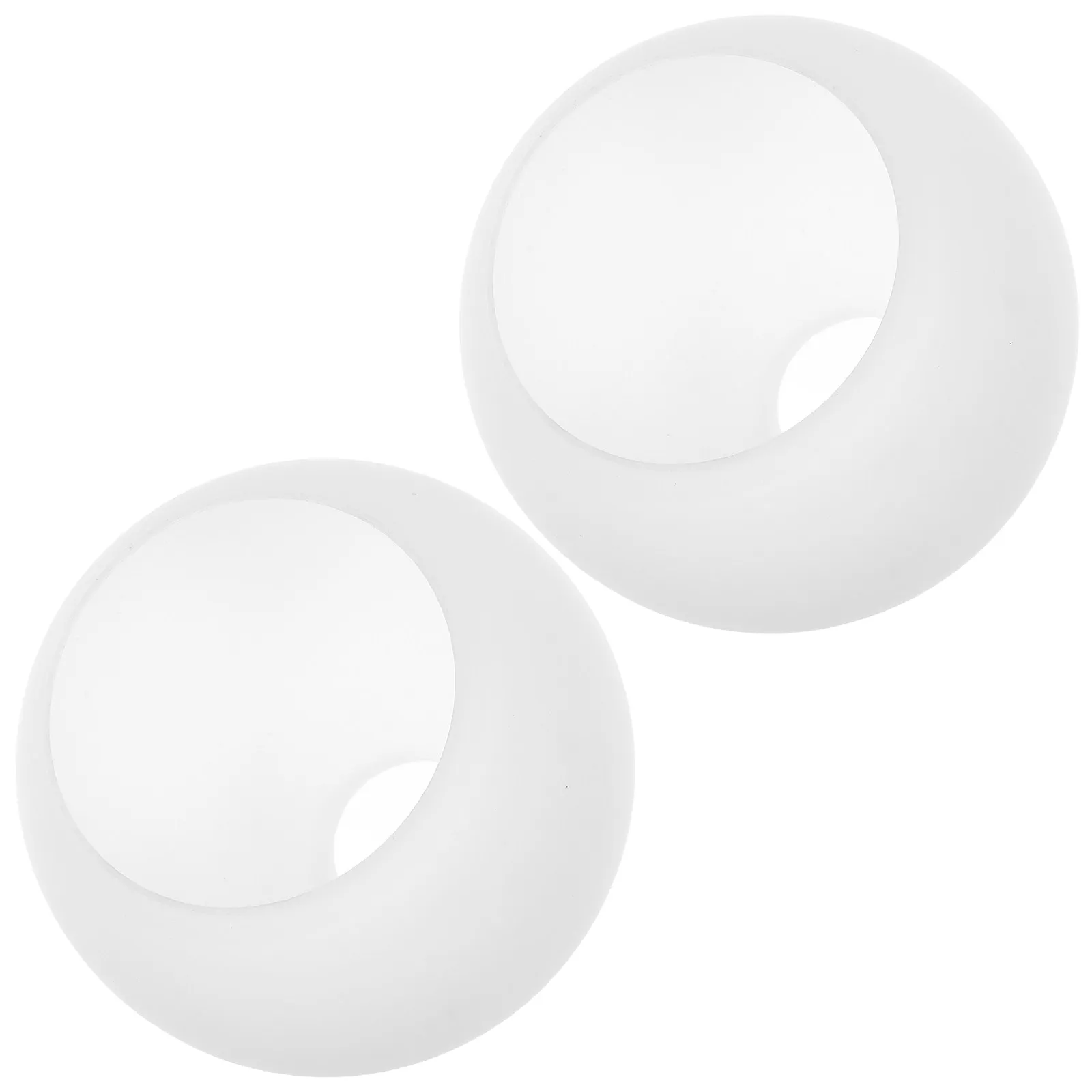 2Pcs Glass Lamp Shade White Globe Style Flat Opening for Pendant Light Shade Table Lamp Replacement Fixture Decorative Ceiling