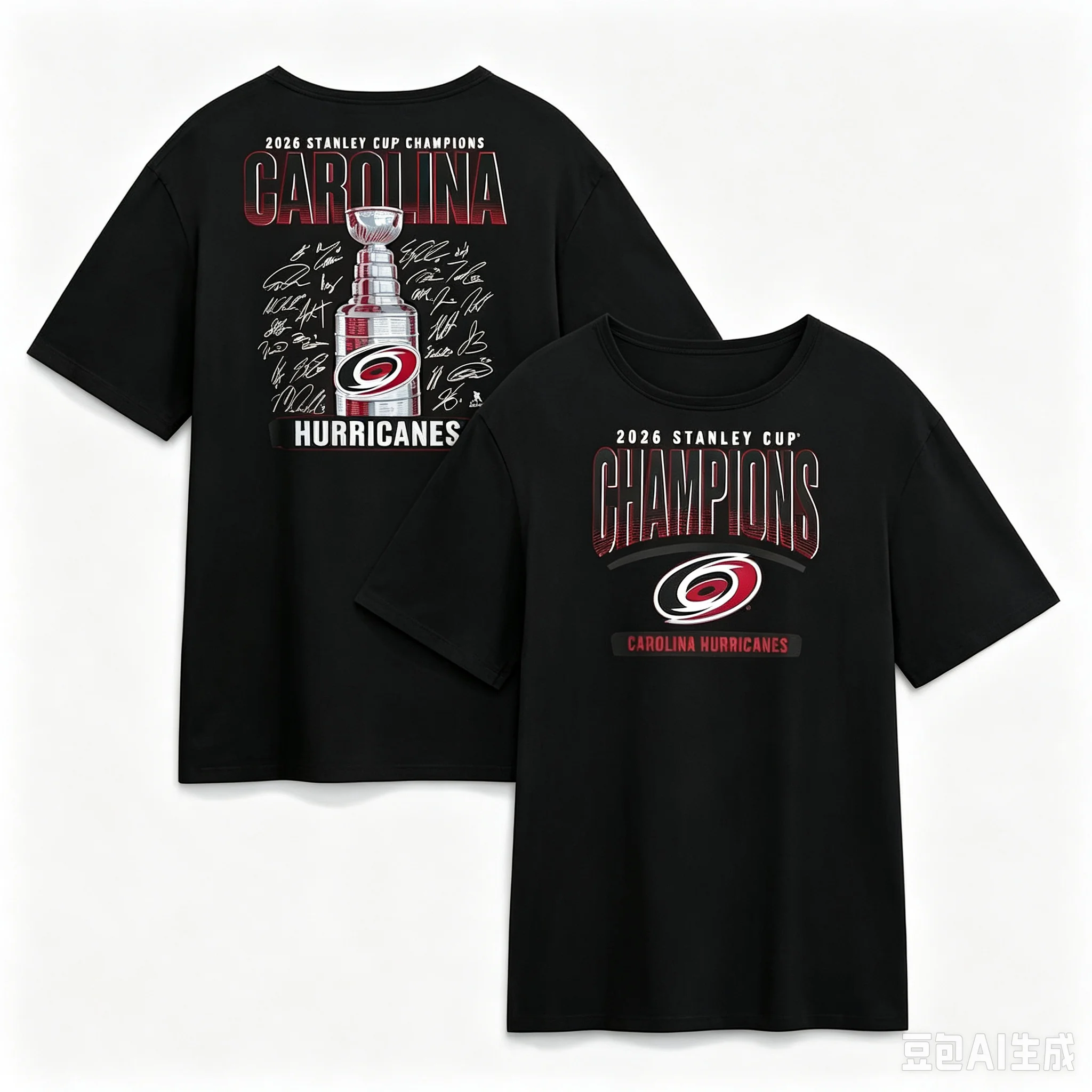 2026 Carolina Hurricanes Ice Hockey Champions T-shirt Men Women Summer Cotton Clothing Round Neck Short Sleeved Shirt Streetwear