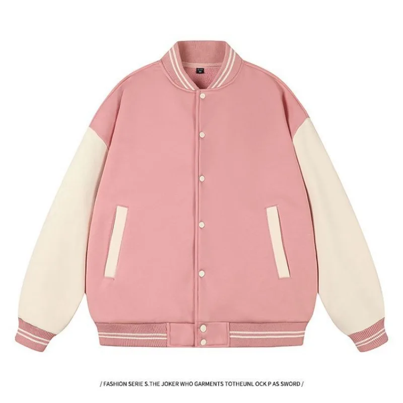 

Бархатная утолщенная бейсбольная форма для мужчин, осень и зима 2024, повседневная новая американская свободная хлопковая куртка, куртка в парном стиле