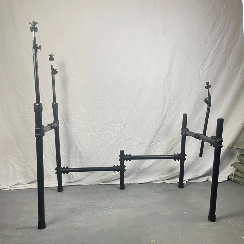 Metal Electric Drum Bracket Foldable Stable Durable Non-slip Electronic Drum Integrated Stand Musical Instrument Accessories