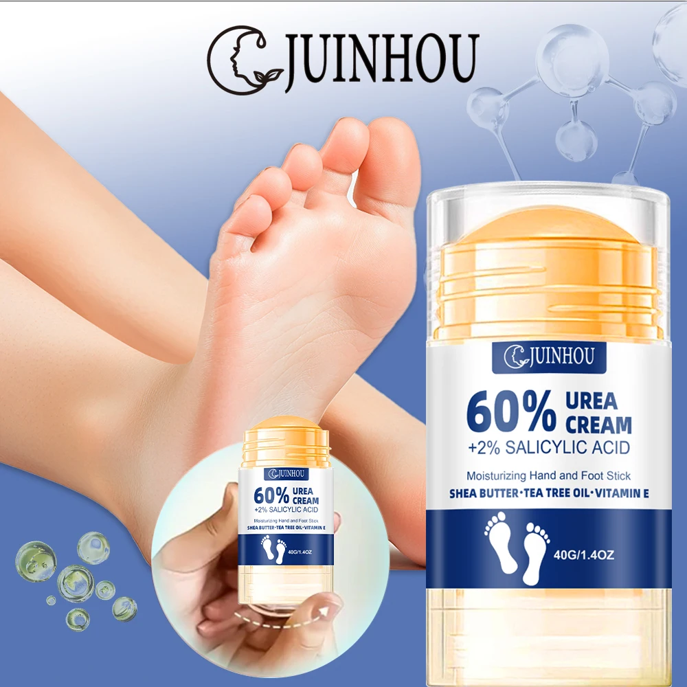 Crema para Manos y Pies JUINHOU con 60% de Urea, Reparación Potente, Hidrata Intensamente, Refrescante y No Grasosa, Portátil