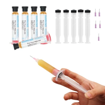 10cc はんだはんだペーストフラックスグリース針付き RMA223 RMA-223 チップ LED BGA SMD PGA PCB DIY 修復ツール