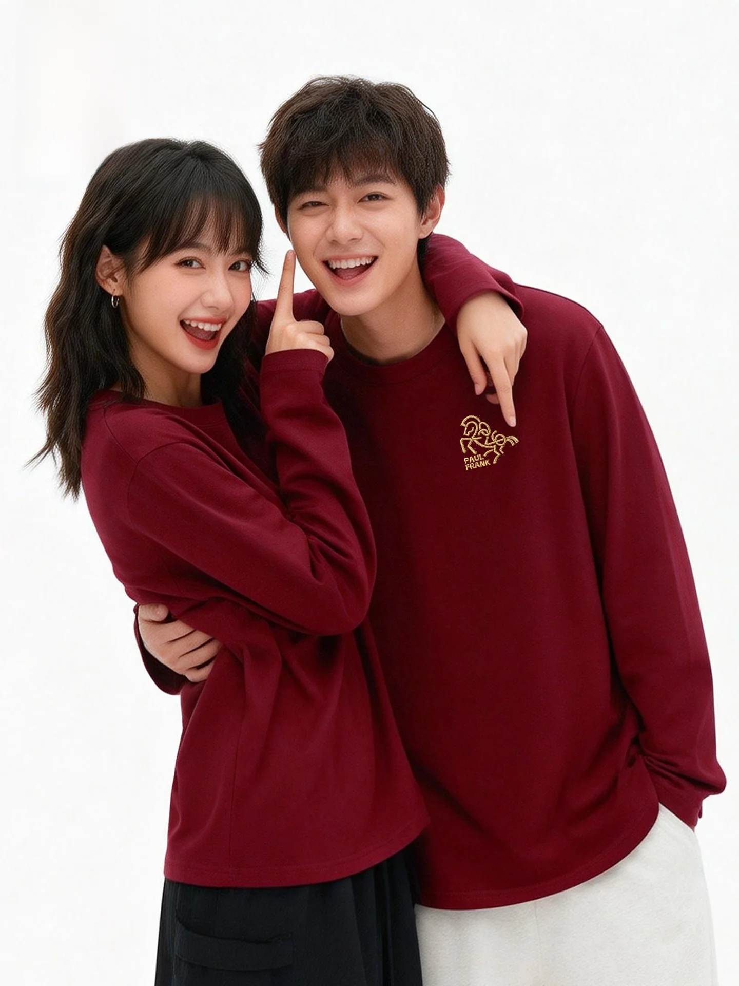 

Мужская базовая футболка с длинным рукавом цвета красного вина, весна-осень, коллекция 2026 года, дышащий хлопок