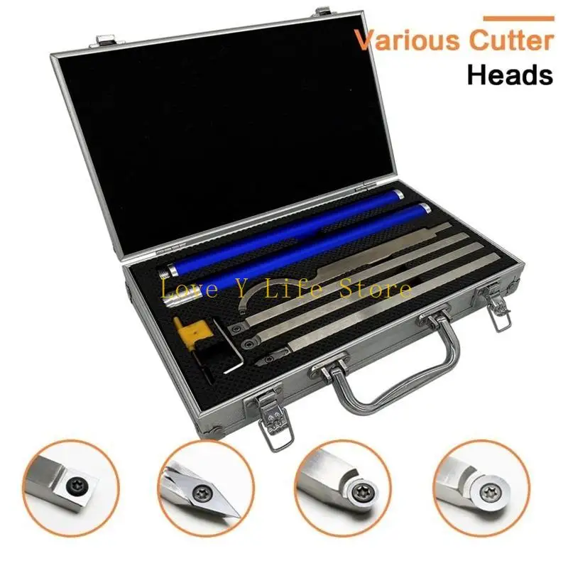 L74C 8 шт. Токарные инструменты с алмазной круглой и квадратной твердосплавной вставкой для дерева DIY