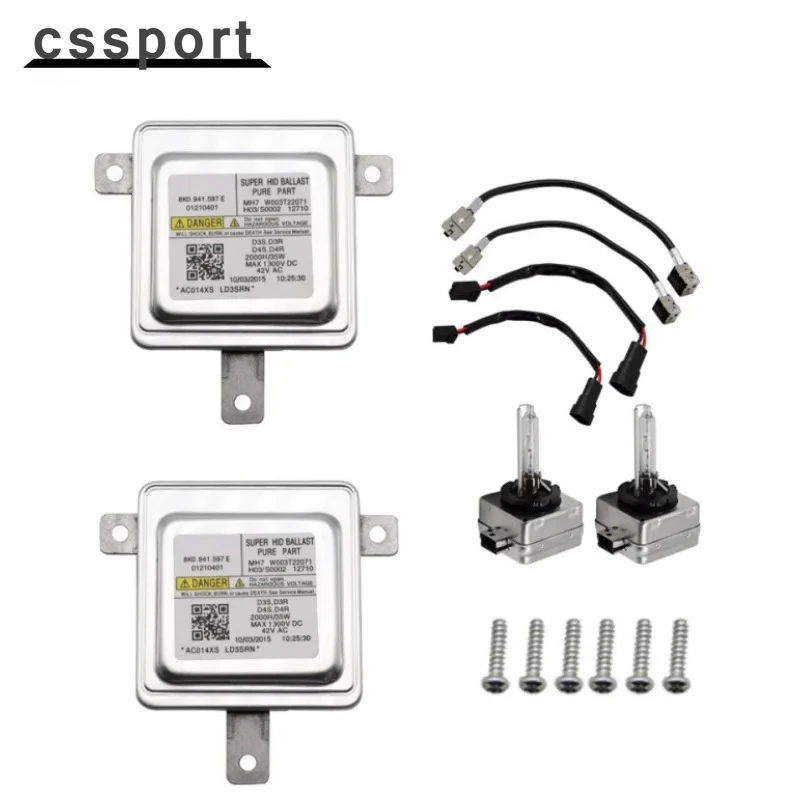 W003T22071 W003T21971 2pcs HID Reator de Xenon e Lâmpada D3S Módulo de Unidade de Controle de Farol Para 2011-2015 Volkswagen Touareg SC-1054